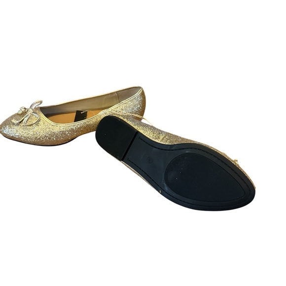 Torrid Gold Glitter Ballet Flat Size 10.5 (WW) - Picture 6 of 7